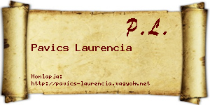 Pavics Laurencia névjegykártya